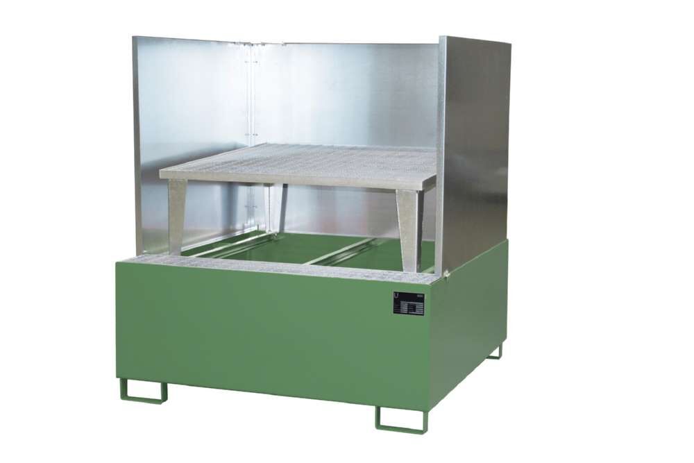 Bauer Auffangwanne AWA 1000 Liter 1460 x 1090 x 1460 mm lackiert resedagrün Produktbild Bauer Auffangwanne AWA 1000 Liter 1460 x 1090 x 1460 mm lackiert resedagrün bild 2