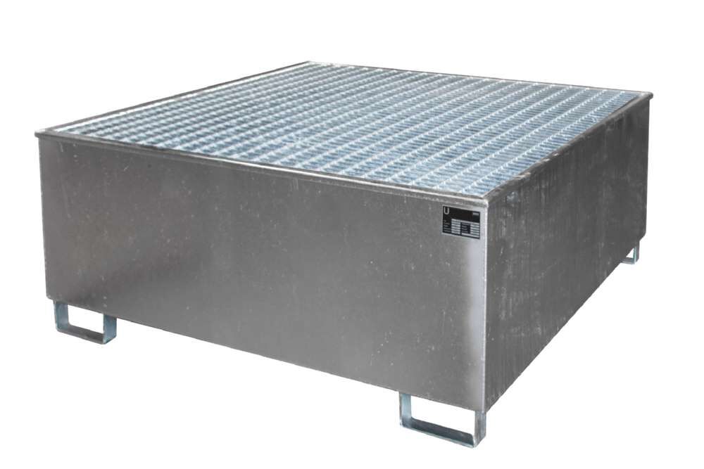 Bauer Auffangwanne AW 1000 PE 1475 x 630 x 1475 mm feuerverzinkt Produktbild Bauer Auffangwanne AW 1000 PE 1475 x 630 x 1475 mm feuerverzinkt