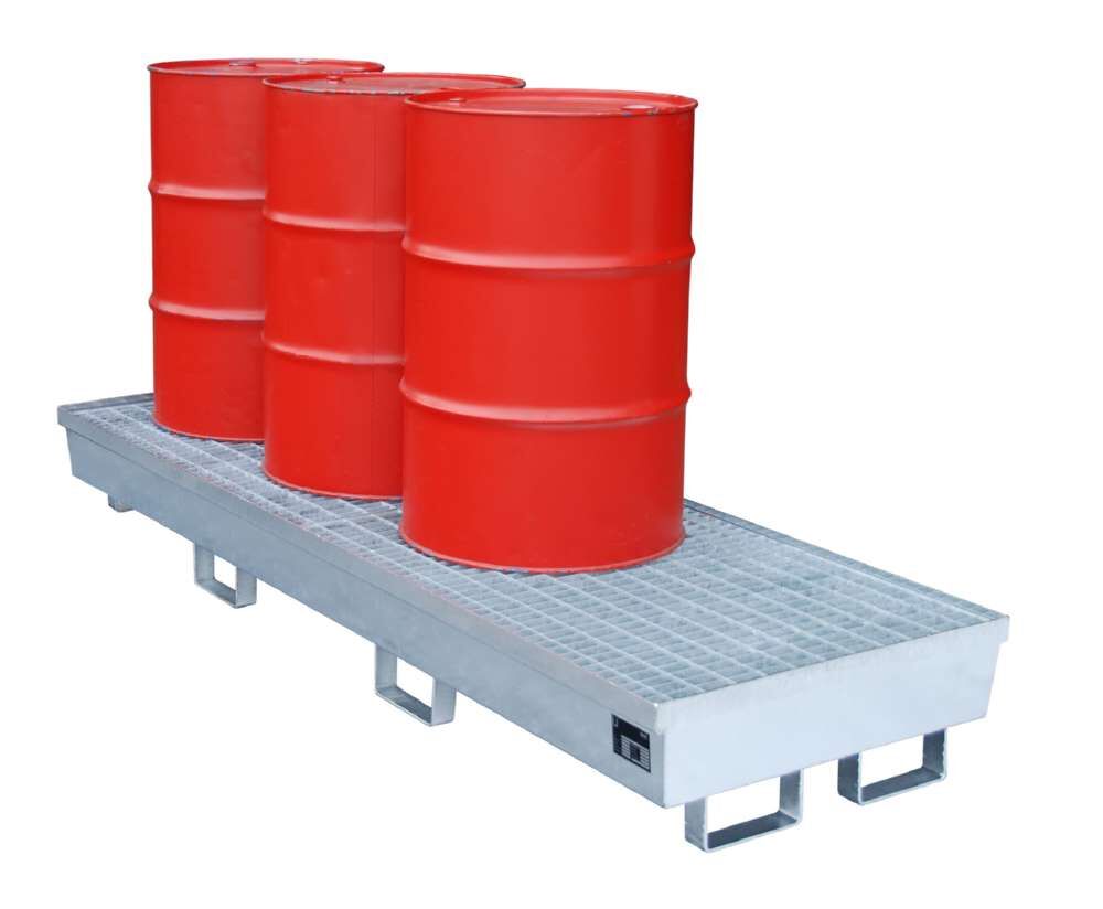 Bauer Auffangwanne AM-4 B 2400 x 285 x 800 mm feuerverzinkt Produktbild Bauer Auffangwanne AM-4 B 2400 x 285 x 800 mm feuerverzinkt