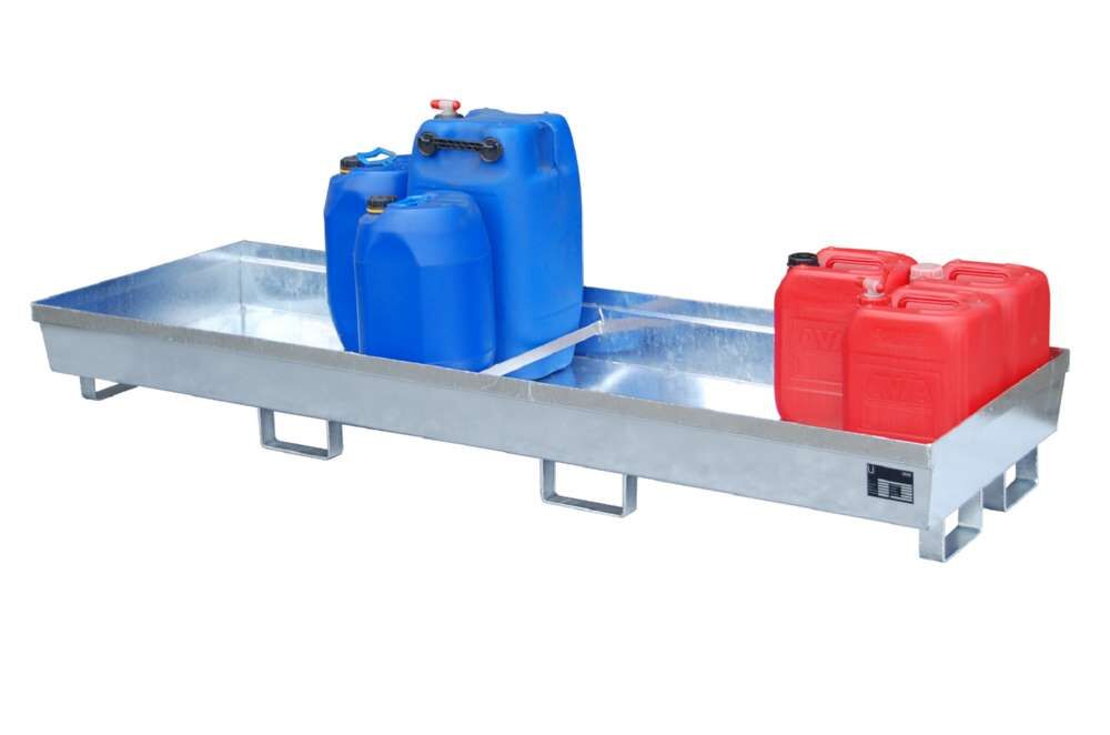 Bauer Auffangwanne AO4B 2400 x 285 x 800 mm feuerverzinkt Produktbild Bauer Auffangwanne AO4B 2400 x 285 x 800 mm feuerverzinkt