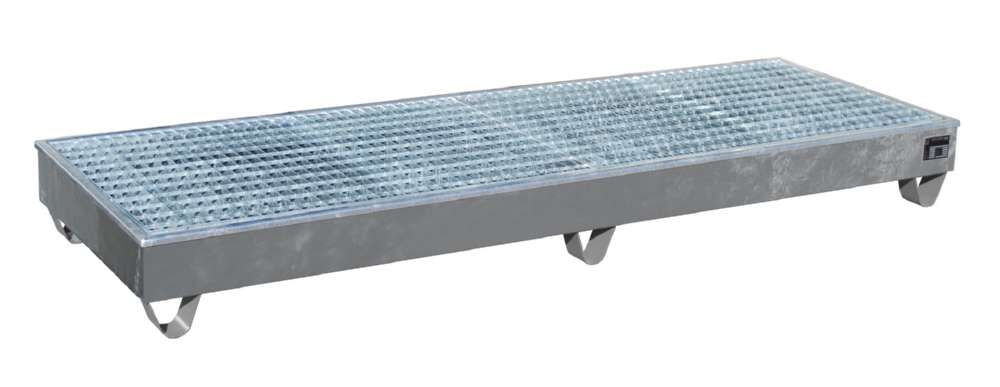 Bauer Auffangwanne AW 4 BPE 2415 x 255 x 815 mm feuerverzinkt Produktbild Bauer Auffangwanne AW 4 BPE 2415 x 255 x 815 mm feuerverzinkt