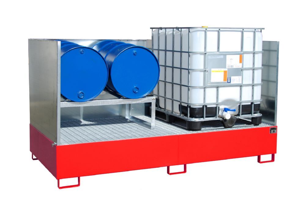 Bauer Südlohn Auffangwanne AW 1000-2/SW lackiert Feuerrot Breite 2670 mm Produktbild Bauer Südlohn Auffangwanne AW 1000-2/SW lackiert Feuerrot Breite 2670 mm