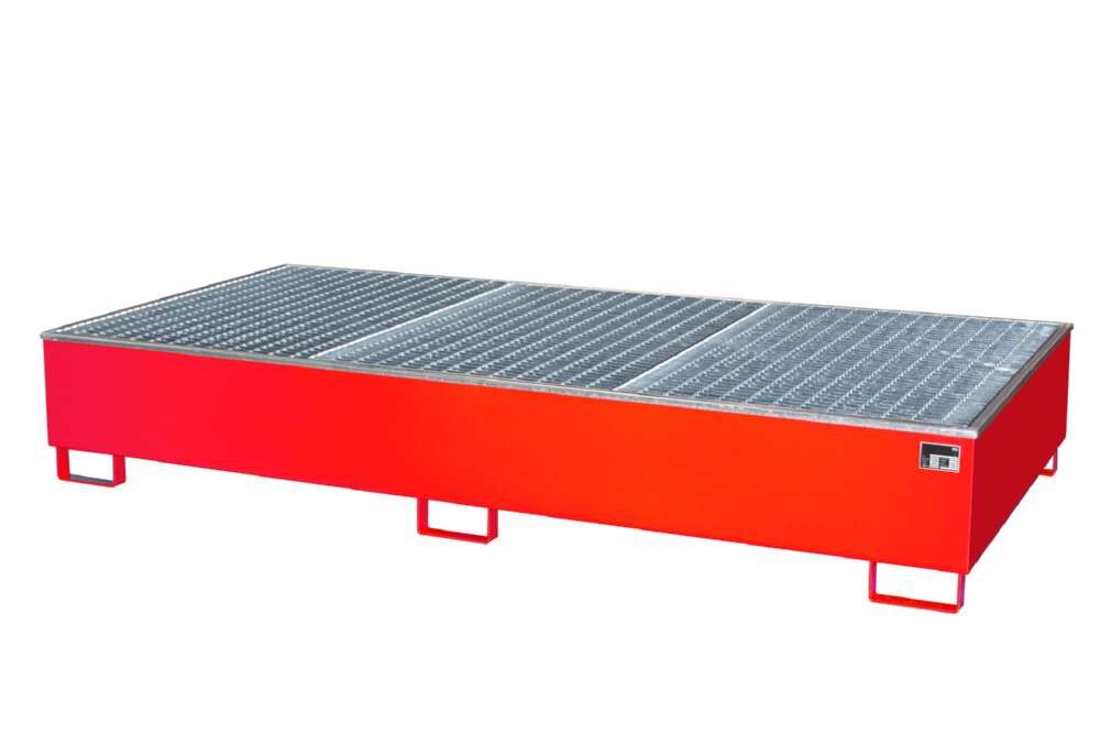 Bauer Auffangwanne AW 1000-2 PE 2665 x 440 x 1315 mm lackiert feuerrot Produktbild Bauer Auffangwanne AW 1000-2 PE 2665 x 440 x 1315 mm lackiert feuerrot