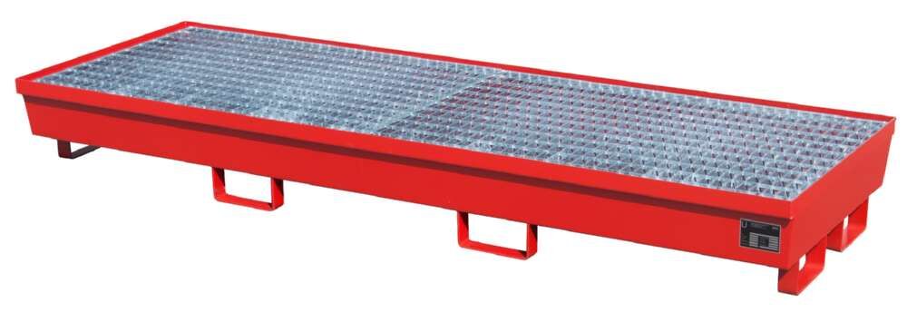 Bauer Auffangwanne AM-4 B 2400 x 285 x 800 mm lackiert feuerrot Produktbild Bauer Auffangwanne AM-4 B 2400 x 285 x 800 mm lackiert feuerrot