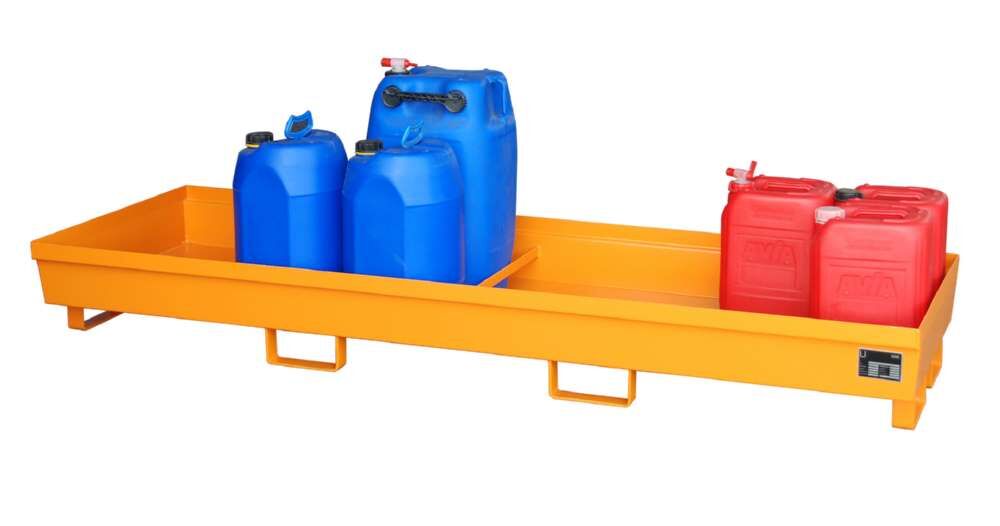 Bauer Auffangwanne AO-4B 2400 x 285 x 800 mm lackiert gelborange Produktbild Bauer Auffangwanne AO-4B 2400 x 285 x 800 mm lackiert gelborange