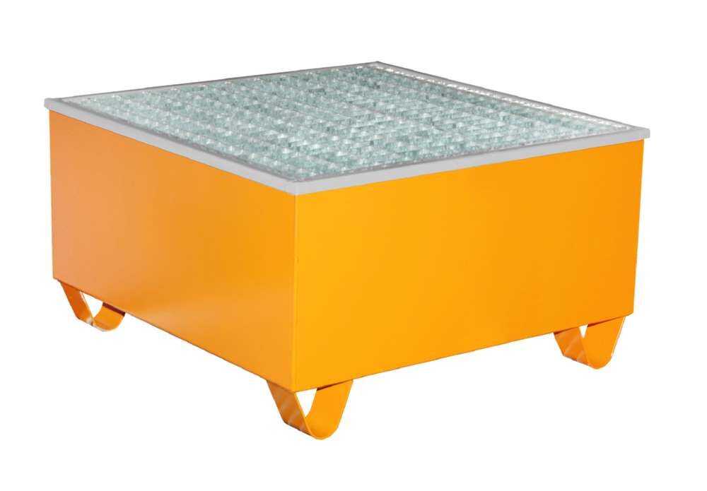 Bauer Auffangwanne AW 1 PE 815 x 470 x 815 mm gelborange Produktbild Bauer Auffangwanne AW 1 PE 815 x 470 x 815 mm gelborange