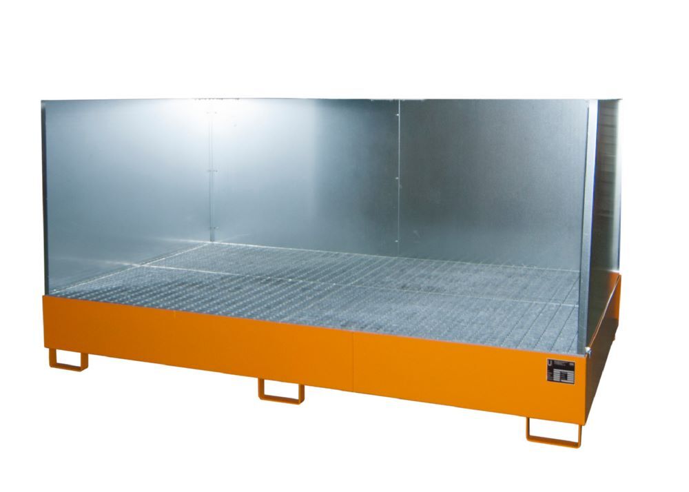 Bauer Südlohn Auffangwanne AW 1000-10F/SW lackiert Gelborange B 2710 x H 1380 x T 1650 mm Produktbild Bauer Südlohn Auffangwanne AW 1000-10F/SW lackiert Gelborange B 2710 x H 1380 x T 1650 mm