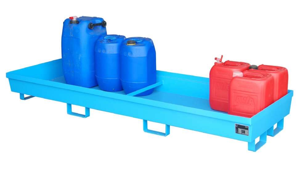 Bauer Auffangwanne AO4B 2400 x 285 x 800 mm lackiert lichtblau Produktbild Bauer Auffangwanne AO4B 2400 x 285 x 800 mm lackiert lichtblau