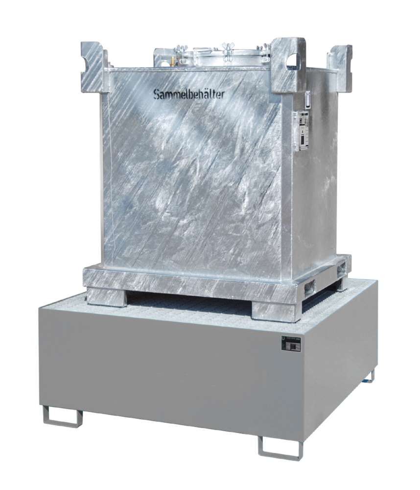 Bauer Auffangwanne AW 1000 Liter 1460 x 630 x 1460 mm mausgrau Produktbild Bauer Auffangwanne AW 1000 Liter 1460 x 630 x 1460 mm mausgrau bild 2