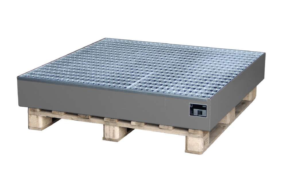 Bauer Auffangwanne 2028 1200 x 185 x 1200 mm mausgrau Produktbild Bauer Auffangwanne 2028 1200 x 185 x 1200 mm mausgrau