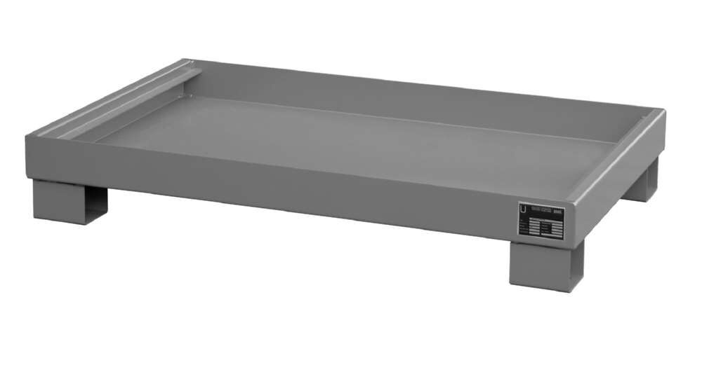 Bauer Auffangwanne AW 603 1300 x 205 x 800 mm mausgrau Produktbild Bauer Auffangwanne AW 603 1300 x 205 x 800 mm mausgrau