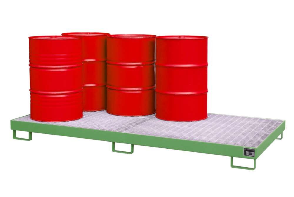 Bauer Auffangwanne AW 8 lackiert 2650 x 210 x 1300 mm resedagrün Produktbild Bauer Auffangwanne AW 8 lackiert 2650 x 210 x 1300 mm resedagrün