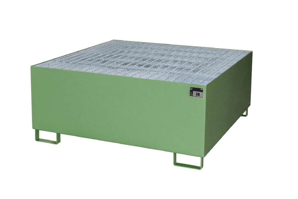 Bauer Auffangwanne AW 1000 Liter 1460 x 630 x 1460 mm resedagrün Produktbild Bauer Auffangwanne AW 1000 Liter 1460 x 630 x 1460 mm resedagrün