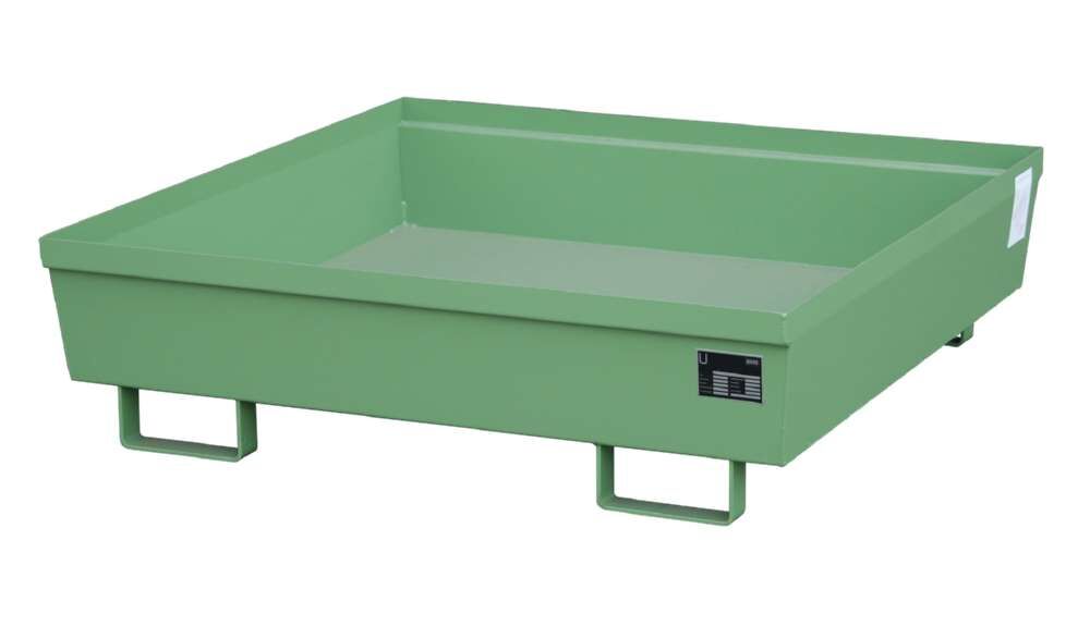 Bauer Auffangwanne AO-4A 1200 x 335 x 1200 mm lackiert resedagrün Produktbild Bauer Auffangwanne AO-4A 1200 x 335 x 1200 mm lackiert resedagrün