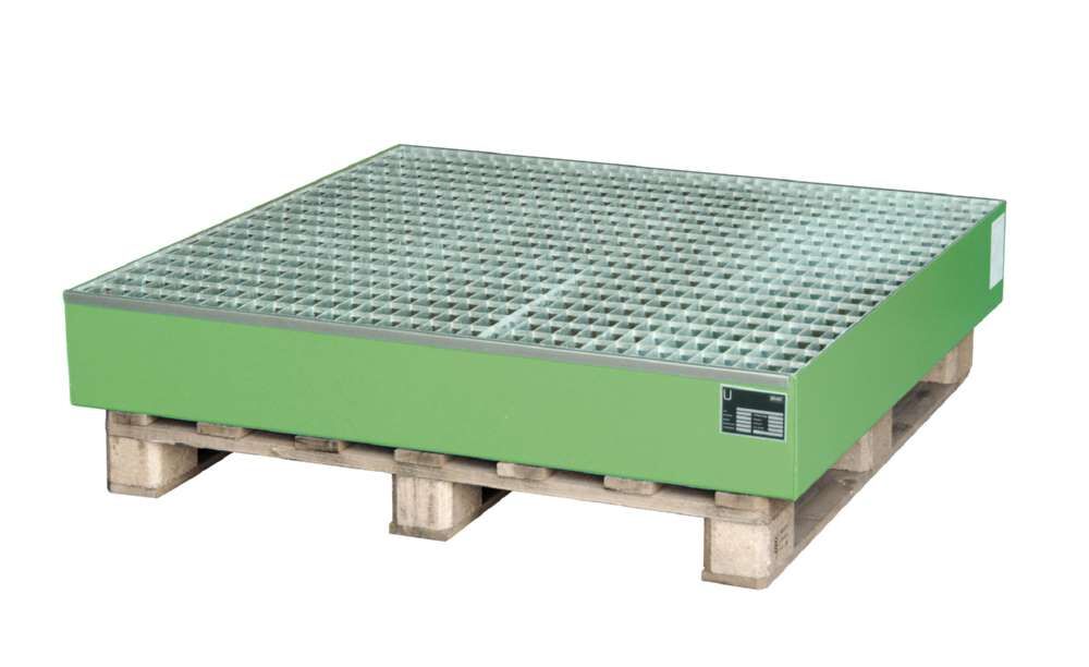 Bauer Auffangwanne 2028 1200 x 185 x 1200 mm resedagrün Produktbild Bauer Auffangwanne 2028 1200 x 185 x 1200 mm resedagrün