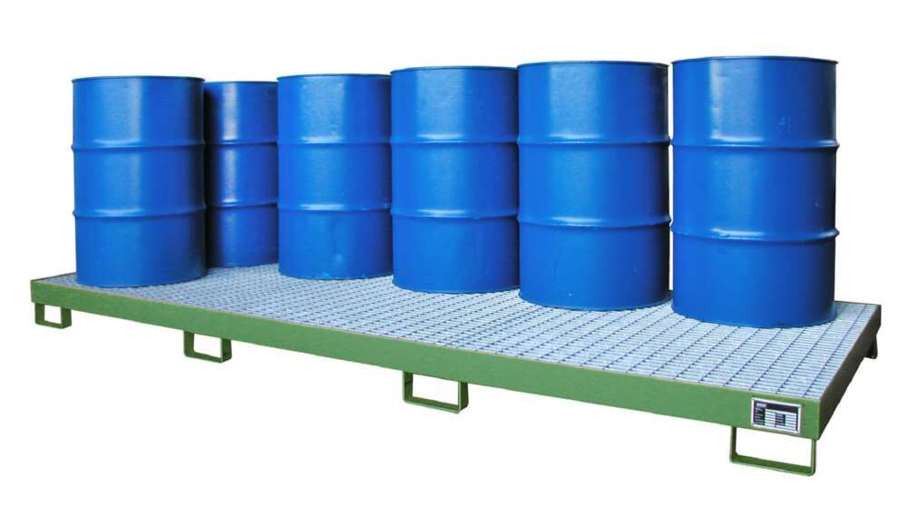 Bauer Auffangwanne AW 10 3250 x 195 x 1300 mm resedagrün Produktbild Bauer Auffangwanne AW 10 3250 x 195 x 1300 mm resedagrün