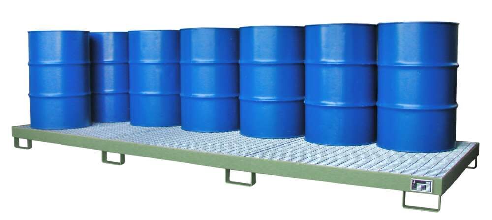 Bauer Auffangwanne AW 12 3850 x 200 x 1300 mm resedagrün Produktbild Bauer Auffangwanne AW 12 3850 x 200 x 1300 mm resedagrün