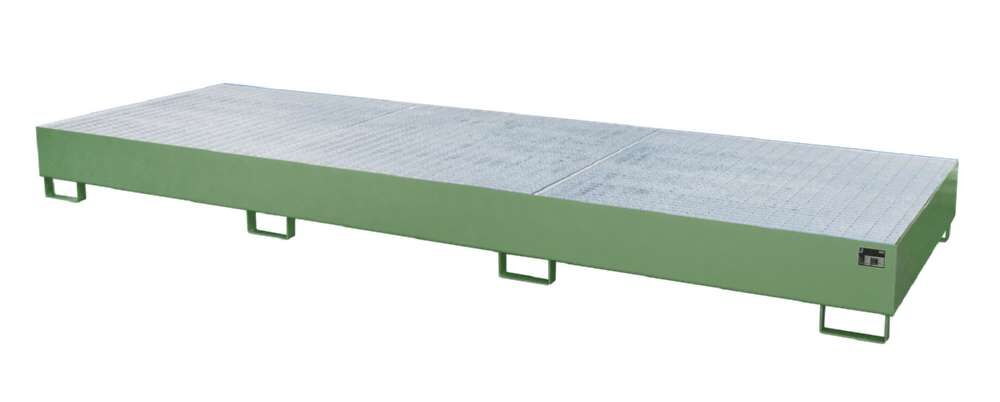 Bauer Auffangwanne AW 1000 3 3850 x 340 x 1300 mm resedagrün Produktbild Bauer Auffangwanne AW 1000 3 3850 x 340 x 1300 mm resedagrün