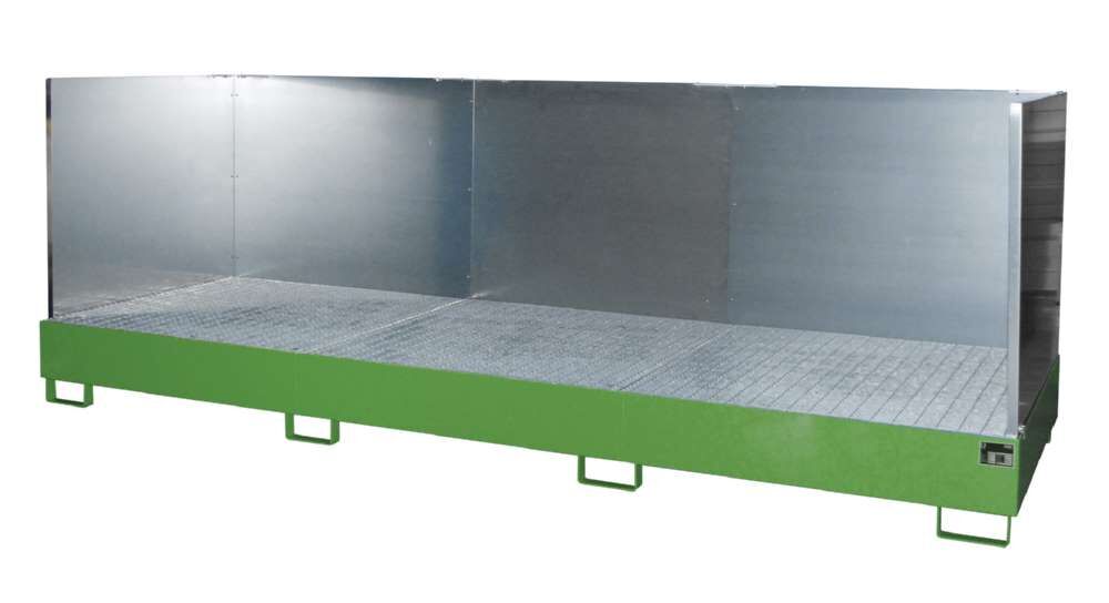 Bauer Auffangwanne AW 1000 3 3850 x 340 x 1300 mm resedagrün Produktbild Bauer Auffangwanne AW 1000 3 3850 x 340 x 1300 mm resedagrün bild 3