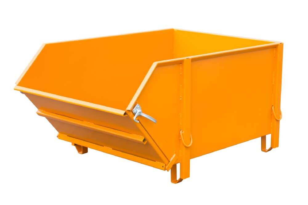 Bauer Baustoffbehälter BBK 100 lackiert in der Farbe Gelborange Produktbild Bauer Baustoffbehälter BBK 100 lackiert in der Farbe Gelborange