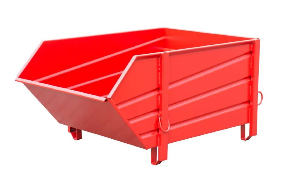 Bauer Baustoffbehälter BBP 100 lackiert in der Farbe Feuerrot Produktbild Bauer Baustoffbehälter BBP 100 lackiert in der Farbe Feuerrot