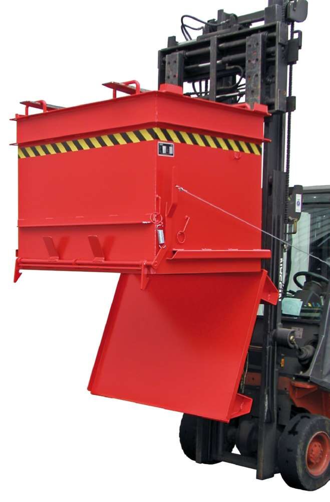 Bauer Baustoffcontainer BC 1000 Steinklammer - Entriegelung lackiert feuerrot Produktbild Bauer Baustoffcontainer BC 1000 Steinklammer - Entriegelung lackiert feuerrot bild 2