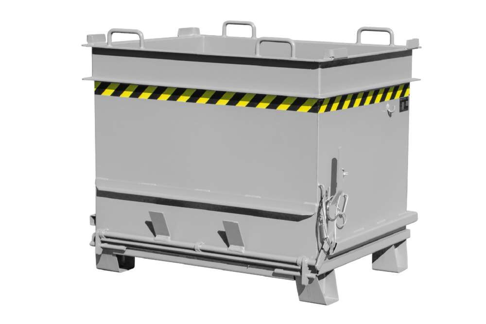 Bauer Baustoffcontainer BC 1000 Steinklammer - Entriegelung lackiert mausgrau Produktbild Bauer Baustoffcontainer BC 1000 Steinklammer - Entriegelung lackiert mausgrau