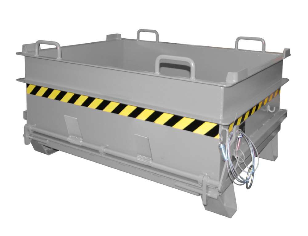 Bauer Baustoffcontainer BC 500 Steinklammer - Entriegelung lackiert mausgrau Produktbild Bauer Baustoffcontainer BC 500 Steinklammer - Entriegelung lackiert mausgrau