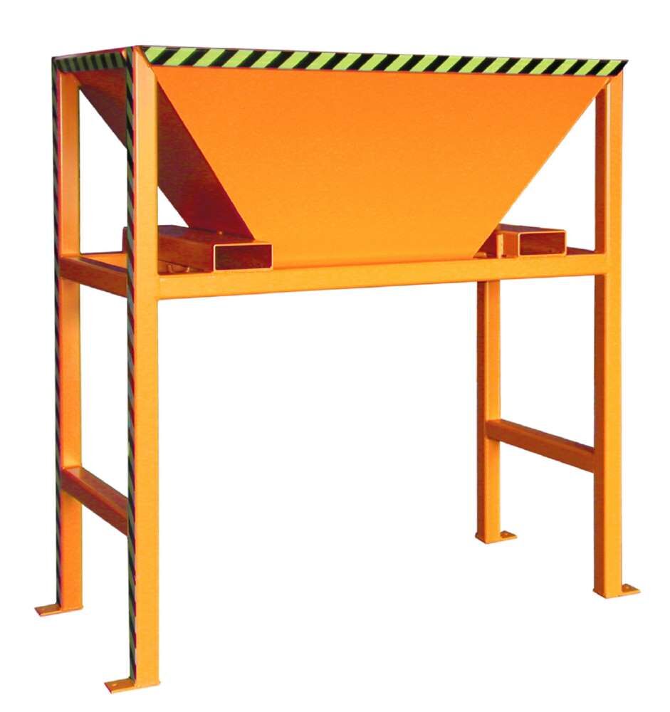 Bauer Befülltrichter BTS mit Schüttgütern lackiert gelborange Produktbild Bauer Befülltrichter BTS mit Schüttgütern lackiert gelborange