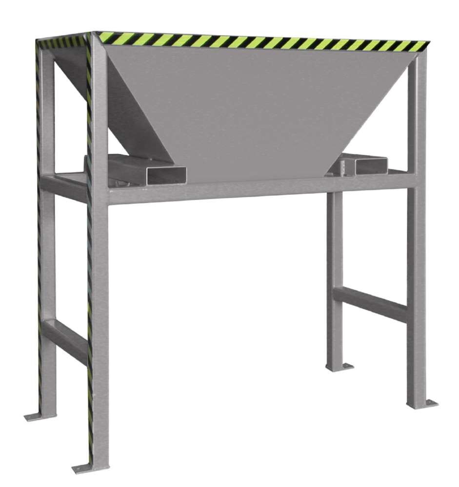 Bauer Befülltrichter BTS mit Schüttgütern lackiert mausgrau Produktbild Bauer Befülltrichter BTS mit Schüttgütern lackiert mausgrau