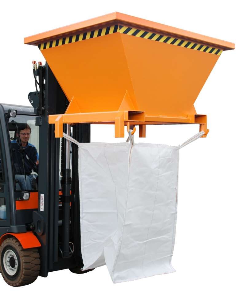 Bauer Befülltrichter SBT von Big-Bags lackiert gelborange Produktbild Bauer Befülltrichter SBT von Big-Bags lackiert gelborange bild 2