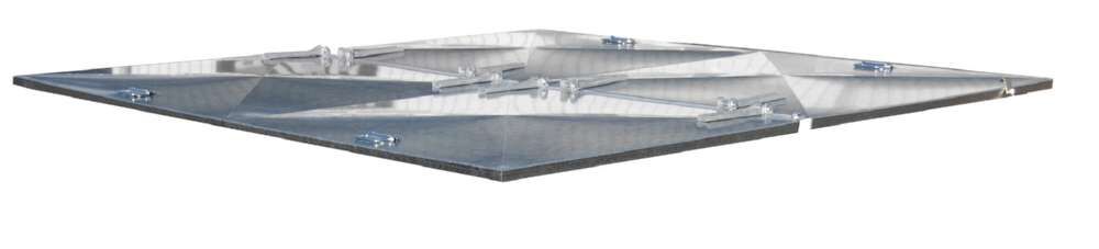 Bauer Deckel 4 teilig Typ BKC 300 verzinkt 2105x180x2010mm Produktbild Bauer Deckel 4 teilig Typ BKC 300 verzinkt 2105x180x2010mm