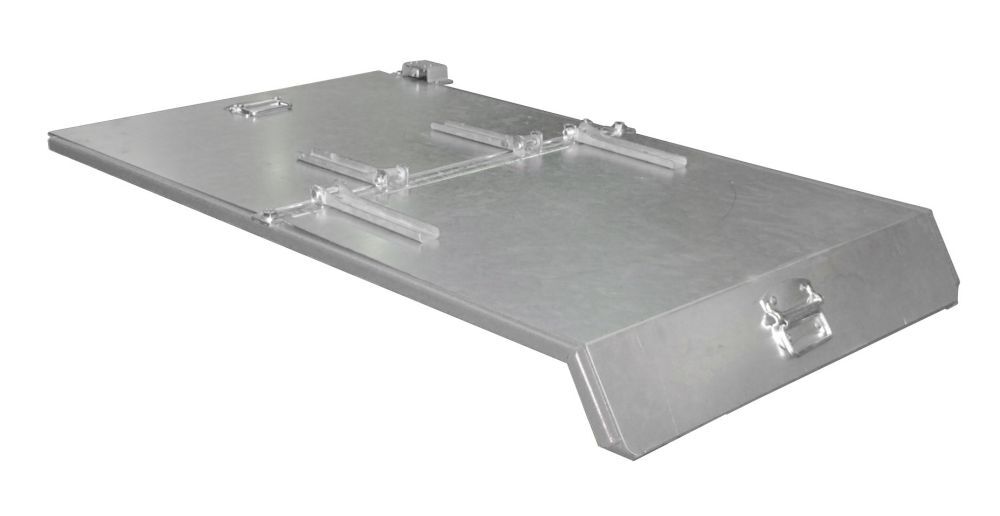Bauer Deckel für Kippbehälter Länge 1275 mm verzinkt Produktbild Bauer Deckel für Kippbehälter Länge 1275 mm verzinkt