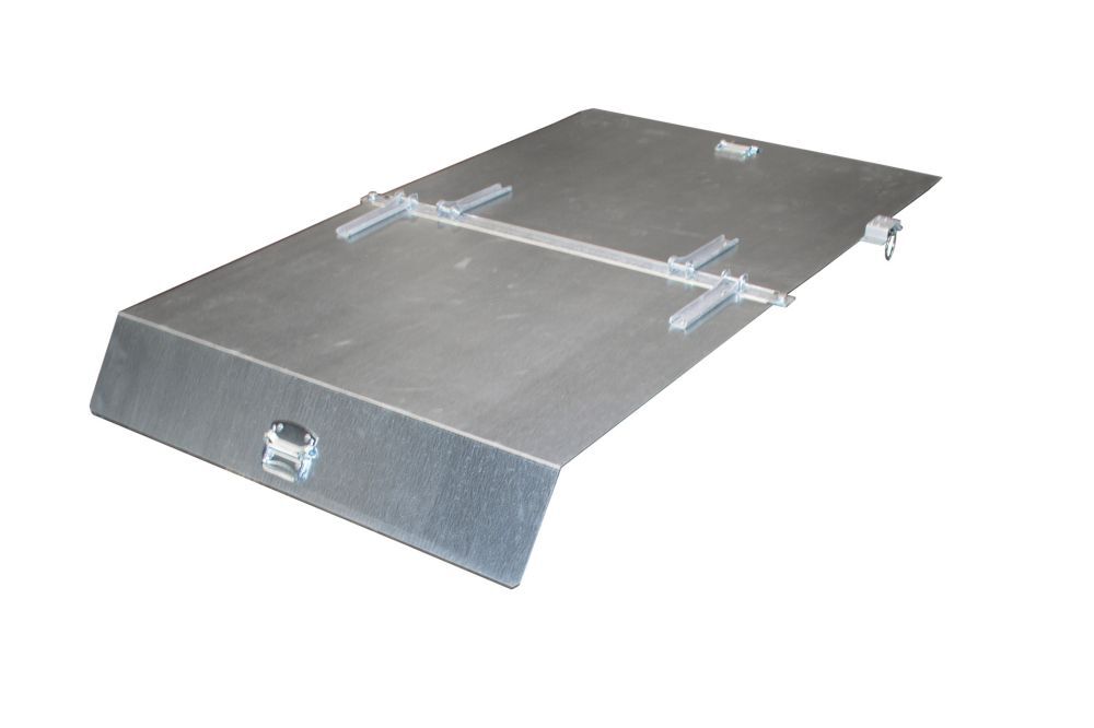 Bauer Deckel für Kippbehälter zum aufklappen verzinkt Produktbild Bauer Deckel für Kippbehälter zum aufklappen verzinkt