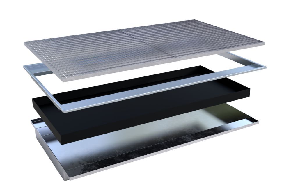 Bauer Südlohn Einhängewanne Breite 2165 mm PE-Einsatz EHW 2200 PE feuerverzinkt Produktbild Bauer Südlohn Einhängewanne Breite 2165 mm PE-Einsatz EHW 2200 PE feuerverzinkt