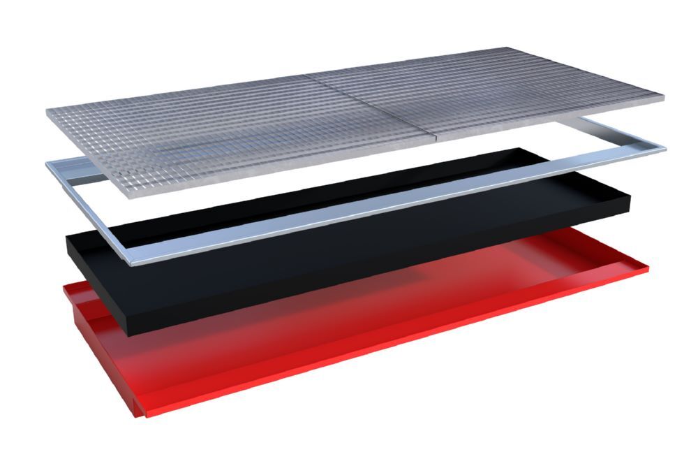 Bauer Südlohn Einhängewanne PE-Einsatz EHW 2700 PE lackiert Feuerrot Tragfähigkeit 1000 kg Produktbild Bauer Südlohn Einhängewanne PE-Einsatz EHW 2700 PE lackiert Feuerrot Tragfähigkeit 1000 kg