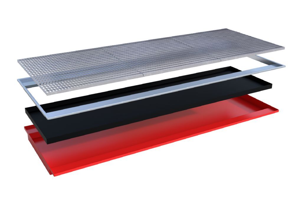 Bauer Südlohn Einhängewanne PE-Einsatz EHW 3300 PE lackiert Feuerrot Produktbild Bauer Südlohn Einhängewanne PE-Einsatz EHW 3300 PE lackiert Feuerrot