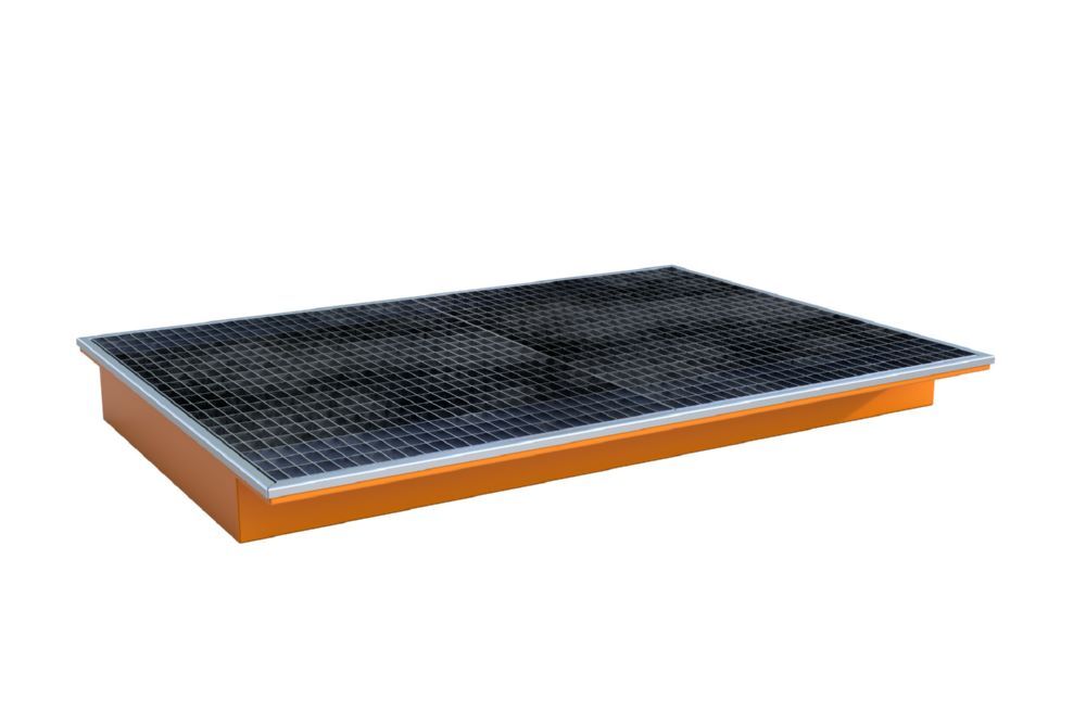 Bauer Südlohn Einhängewanne PE-Einsatz EHW 1800 PE lackiert Gelborange Tragfähigkeit 1000 kg Produktbild Bauer Südlohn Einhängewanne PE-Einsatz EHW 1800 PE lackiert Gelborange Tragfähigkeit 1000 kg