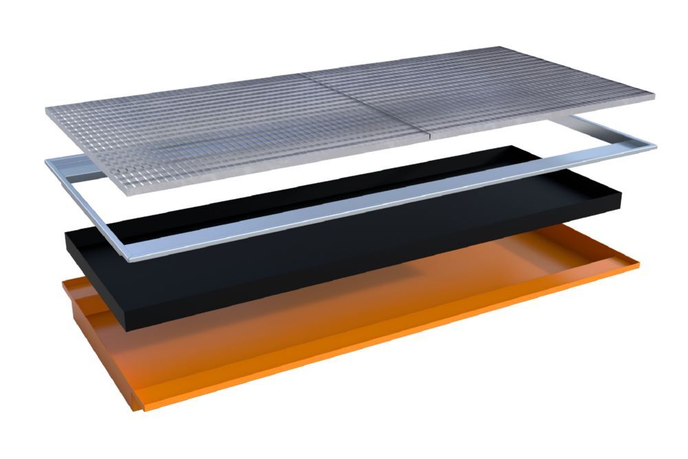 Bauer Südlohn Einhängewanne PE-Einsatz EHW 2700 PE lackiert Gelborange Produktbild Bauer Südlohn Einhängewanne PE-Einsatz EHW 2700 PE lackiert Gelborange