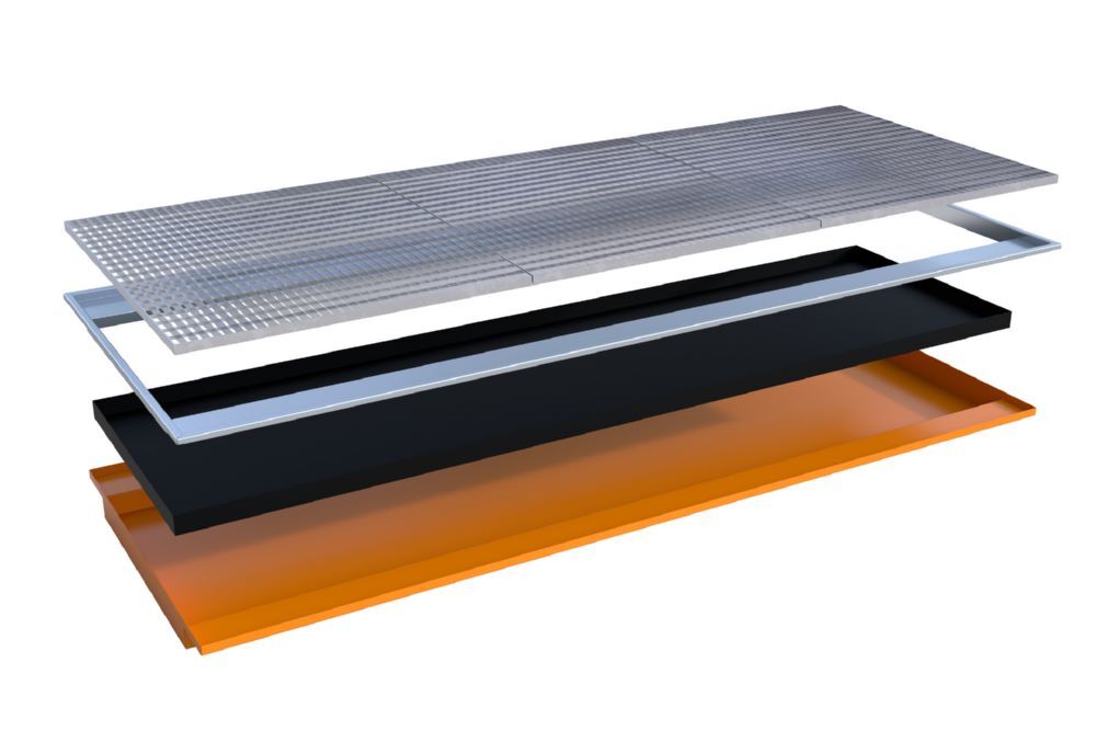 Bauer Südlohn Einhängewanne PE-Einsatz EHW 3300 PE lackiert Gelborange Produktbild Bauer Südlohn Einhängewanne PE-Einsatz EHW 3300 PE lackiert Gelborange