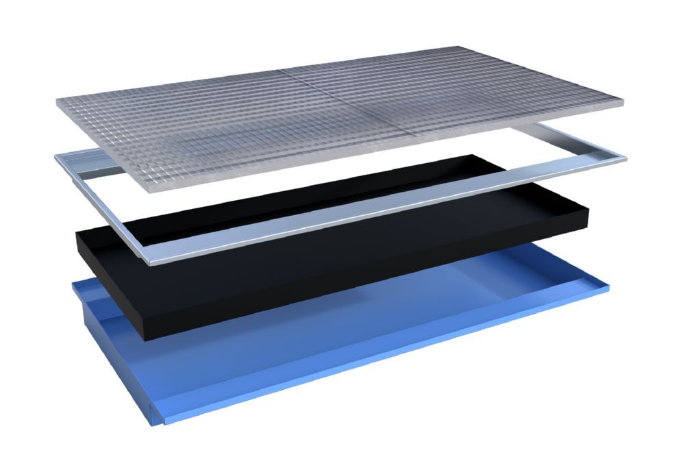 Bauer Südlohn Einhängewanne mit PE-Einsatz EHW 2200 PE lackiert Lichtblau Produktbild Bauer Südlohn Einhängewanne mit PE-Einsatz EHW 2200 PE lackiert Lichtblau