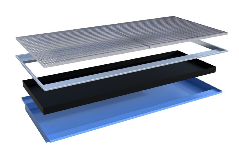 Bauer Südlohn Einhängewanne PE-Einsatz EHW 2700 PE Breite 2665 mm lackiert Lichtblau Produktbild Bauer Südlohn Einhängewanne PE-Einsatz EHW 2700 PE Breite 2665 mm lackiert Lichtblau