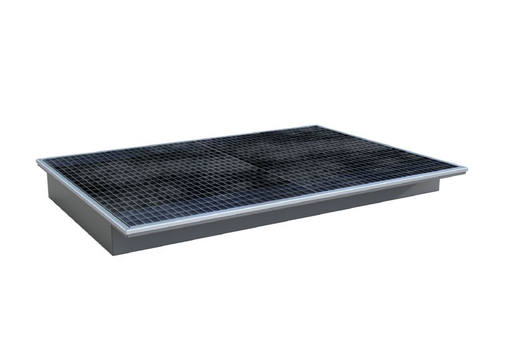 Bauer Südlohn Einhängewanne mit PE-Einsatz EHW 1800 PE lackiert Mausgrau Produktbild Bauer Südlohn Einhängewanne mit PE-Einsatz EHW 1800 PE lackiert Mausgrau