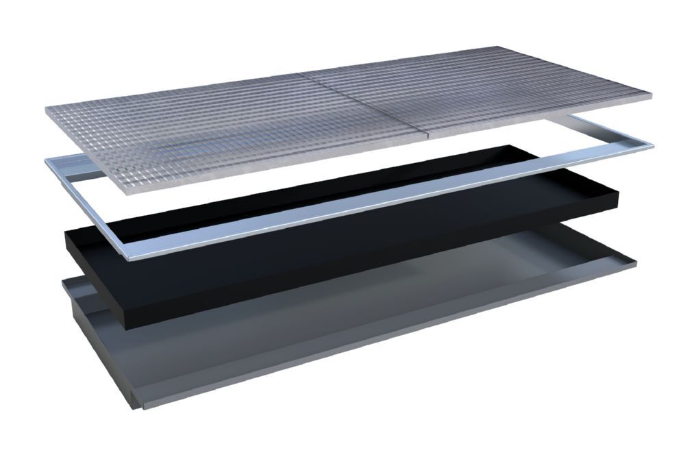 Bauer Südlohn Einhängewanne PE-Einsatz EHW 2700 PE lackiert Mausgrau Tragfähigkeit 1000 kg Produktbild Bauer Südlohn Einhängewanne PE-Einsatz EHW 2700 PE lackiert Mausgrau Tragfähigkeit 1000 kg