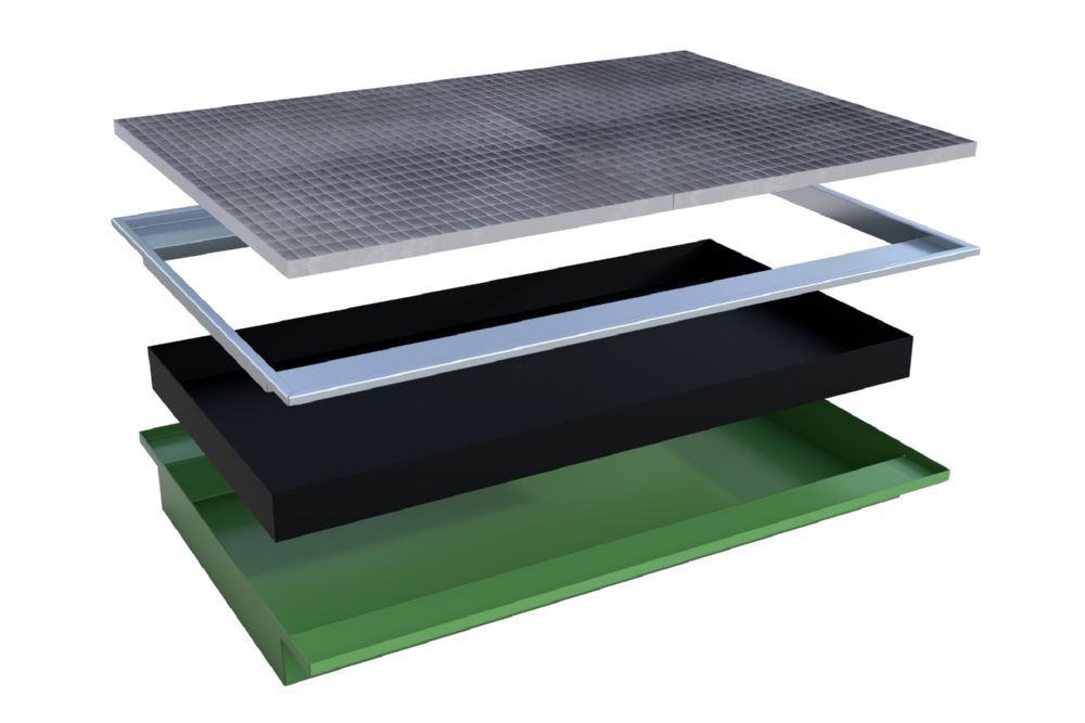 Bauer Südlohn Einhängewanne PE-Einsatz EHW 1800 PE lackiert Resedagrün Produktbild Bauer Südlohn Einhängewanne PE-Einsatz EHW 1800 PE lackiert Resedagrün bild 2