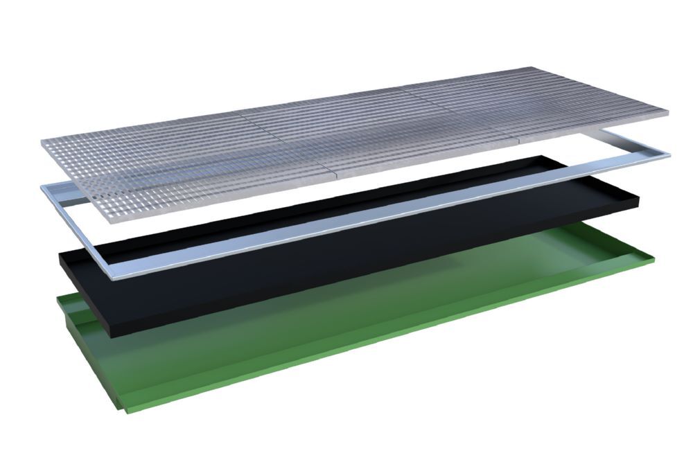 Bauer Südlohn Einhängewanne PE-Einsatz EHW 3300 PE lackiert Resedagrün Höhe 115 mm Produktbild Bauer Südlohn Einhängewanne PE-Einsatz EHW 3300 PE lackiert Resedagrün Höhe 115 mm