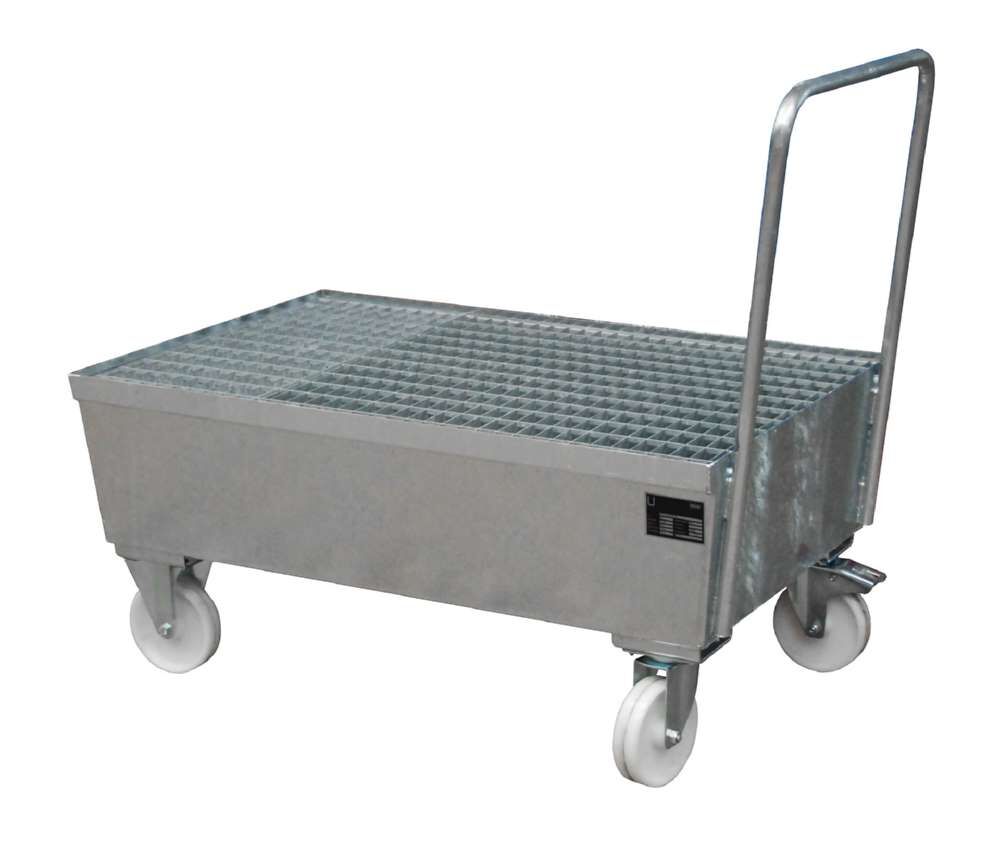 Bauer Fahrbare Auffangwanne AWF2 800 x 695 x 1200 mm feuerverzinkt Produktbild Bauer Fahrbare Auffangwanne AWF2 800 x 695 x 1200 mm feuerverzinkt