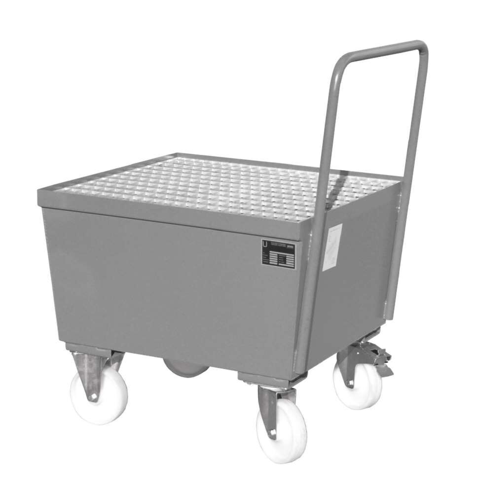 Bauer Fahrbare Auffangwanne AWF1 800 x 695 x 800 mm lackiert mausgrau Produktbild Bauer Fahrbare Auffangwanne AWF1 800 x 695 x 800 mm lackiert mausgrau