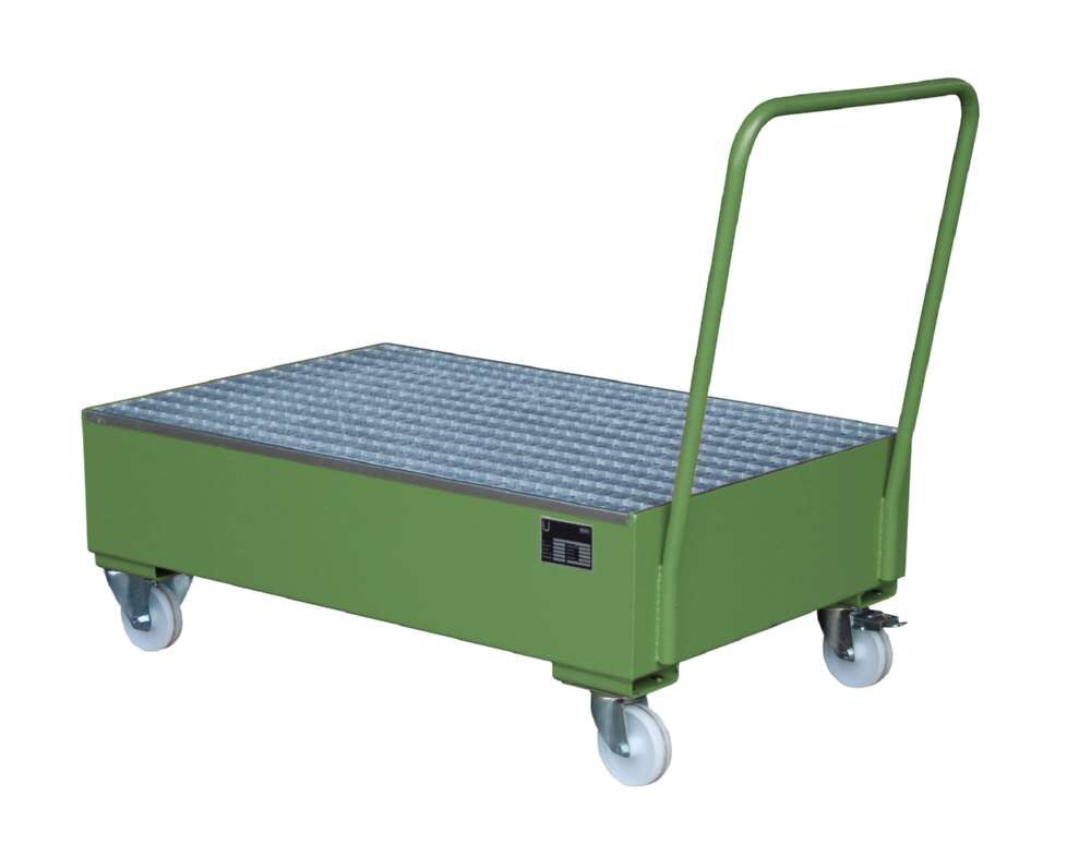 Bauer Fahrbare Auffangwanne 2020 800 x 520 x 1200 mm resedagrün Produktbild Bauer Fahrbare Auffangwanne 2020 800 x 520 x 1200 mm resedagrün