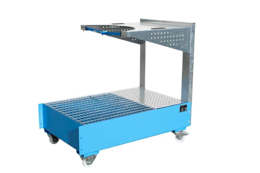 Bauer Fahrbare Auffangwanne 1450 x 1195 x 800 mm Lochplattenwand LPW 200 4 lichtblau Produktbild Bauer Fahrbare Auffangwanne 1450 x 1195 x 800 mm Lochplattenwand LPW 200 4 lichtblau bild 2